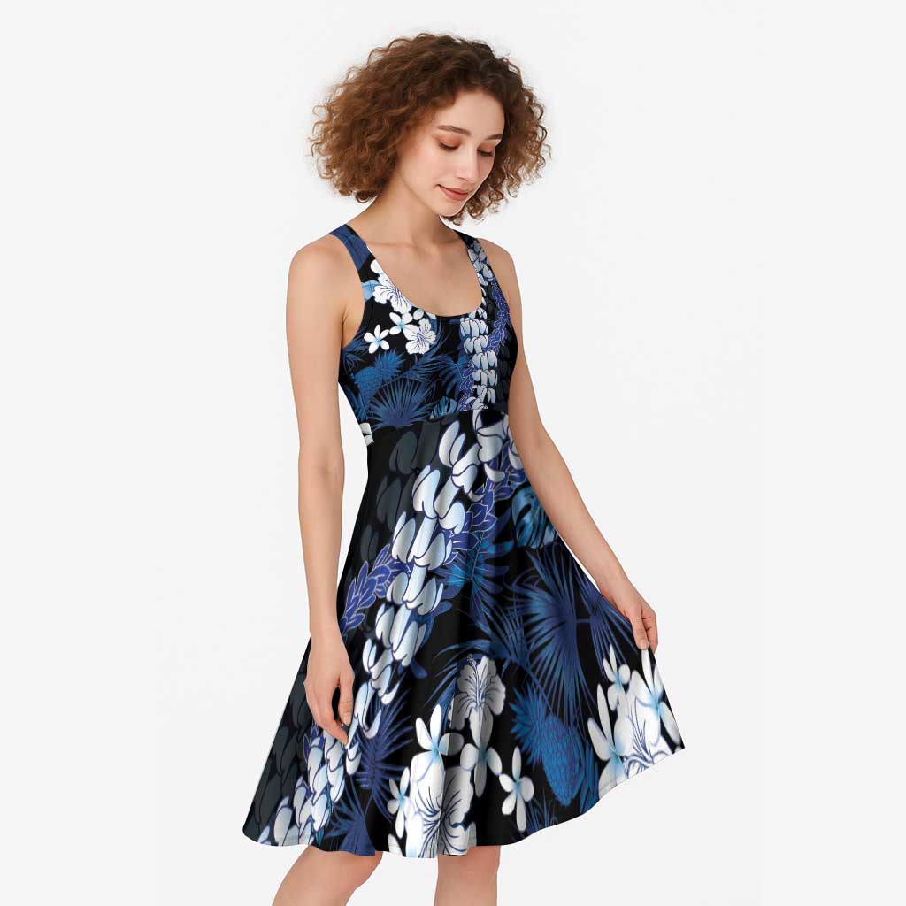 Polu Aloha Hawaii Lei Midi Dress Tropical Flowers Elegant Vibe - Polynesian Pride