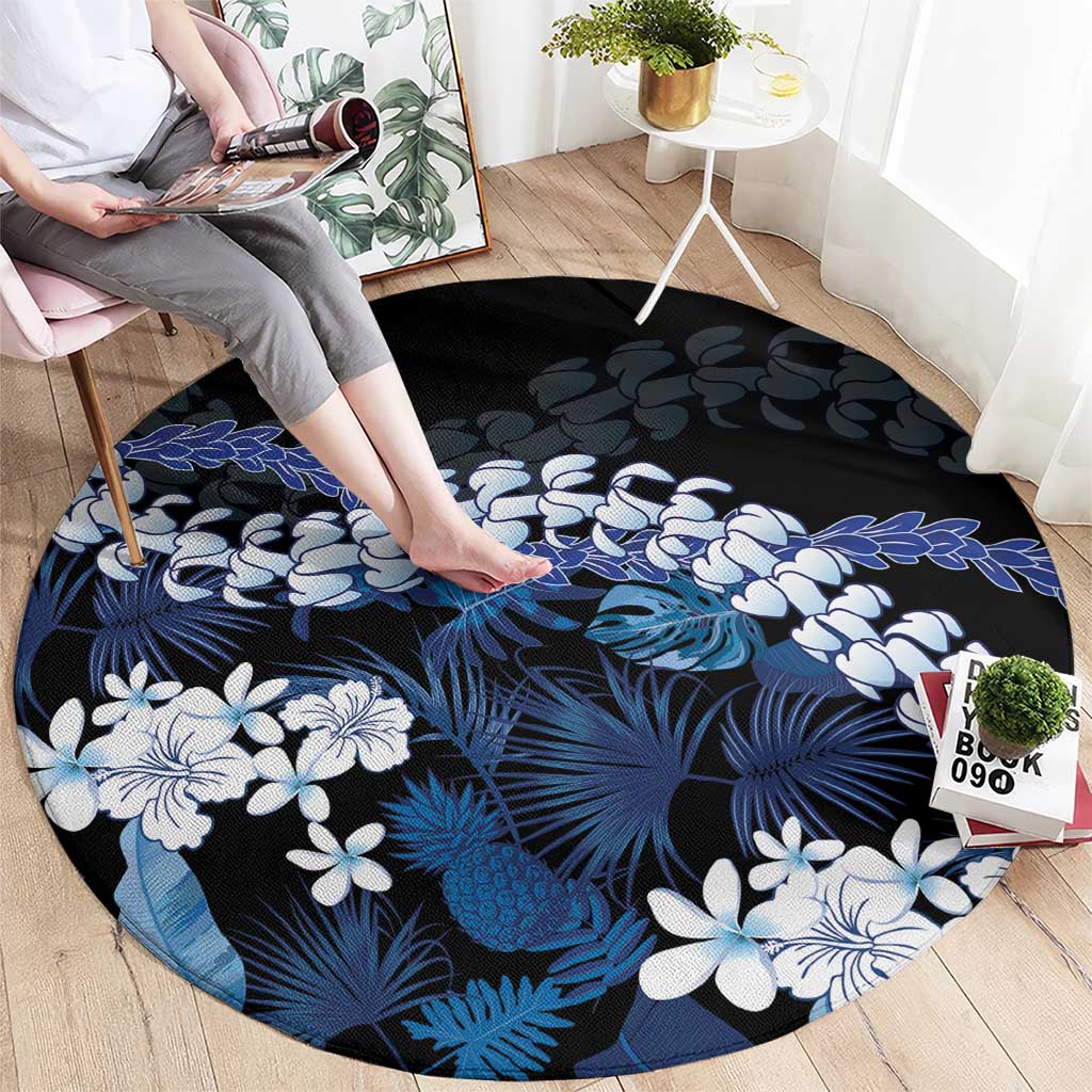 Polu Aloha Hawaii Lei Round Carpet Tropical Flowers Elegant Vibe - Polynesian Pride
