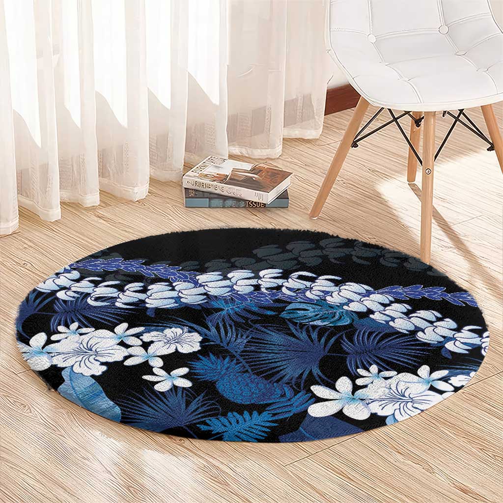Polu Aloha Hawaii Lei Round Carpet Tropical Flowers Elegant Vibe - Polynesian Pride