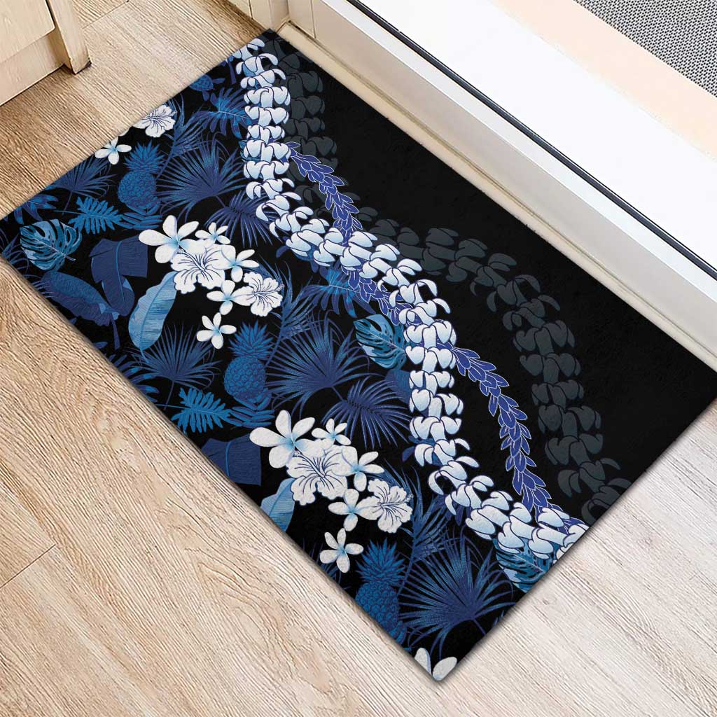 Polu Aloha Hawaii Lei Rubber Doormat Tropical Flowers Elegant Vibe LT14 - Polynesian Pride
