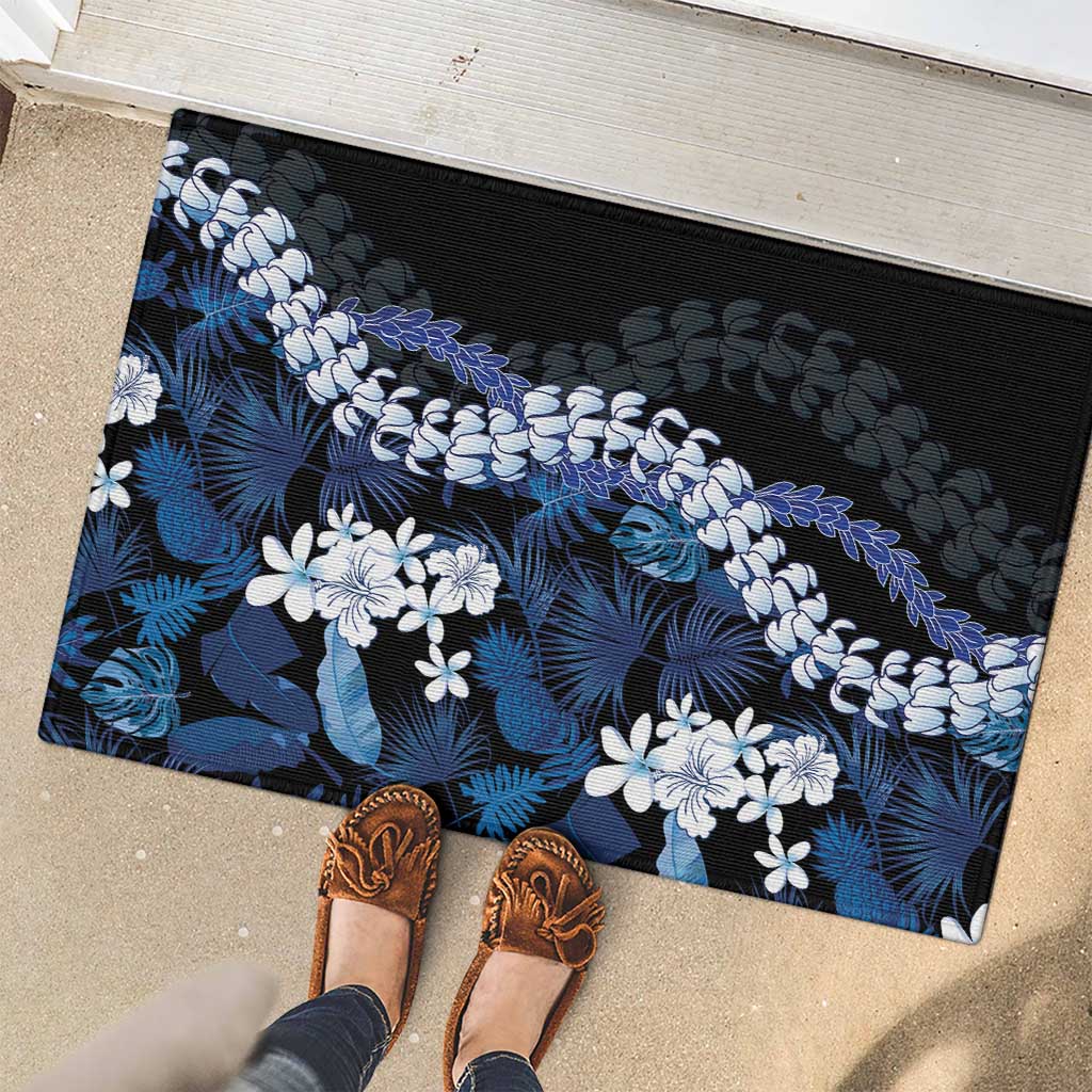 Polu Aloha Hawaii Lei Rubber Doormat Tropical Flowers Elegant Vibe LT14 - Polynesian Pride