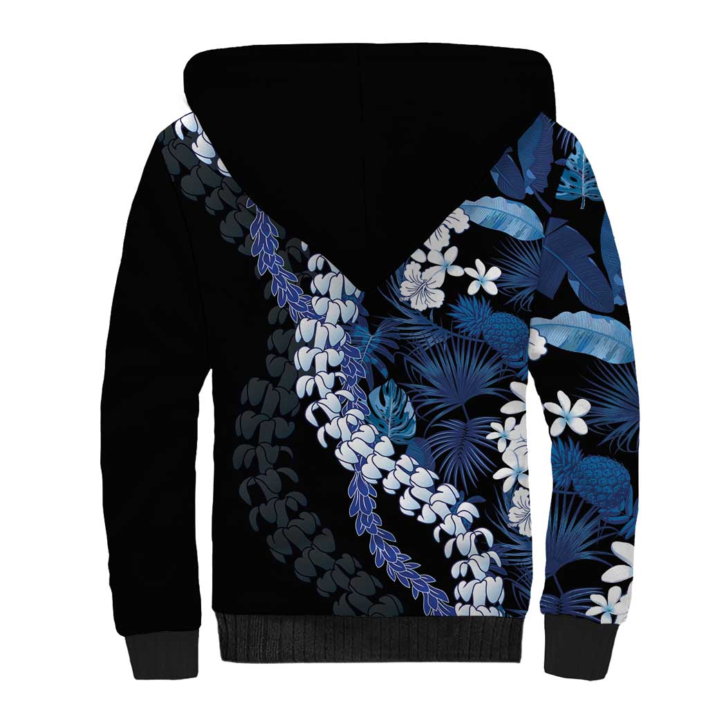 Polu Aloha Hawaii Lei Sherpa Hoodie Tropical Flowers Elegant Vibe LT14 - Polynesian Pride