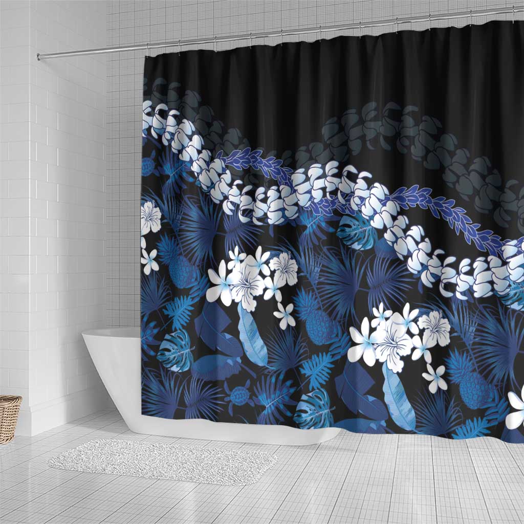 Polu Aloha Hawaii Lei Shower Curtain Tropical Flowers Elegant Vibe - Polynesian Pride