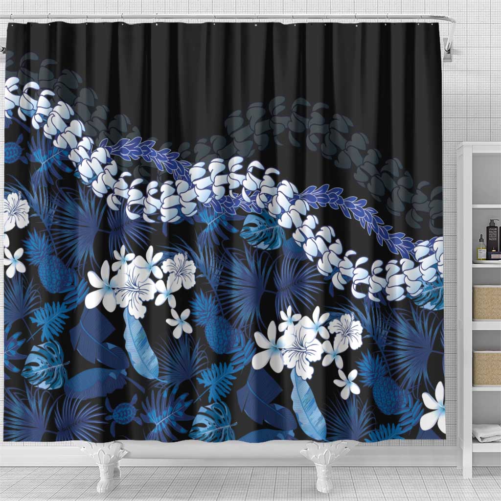 Polu Aloha Hawaii Lei Shower Curtain Tropical Flowers Elegant Vibe - Polynesian Pride
