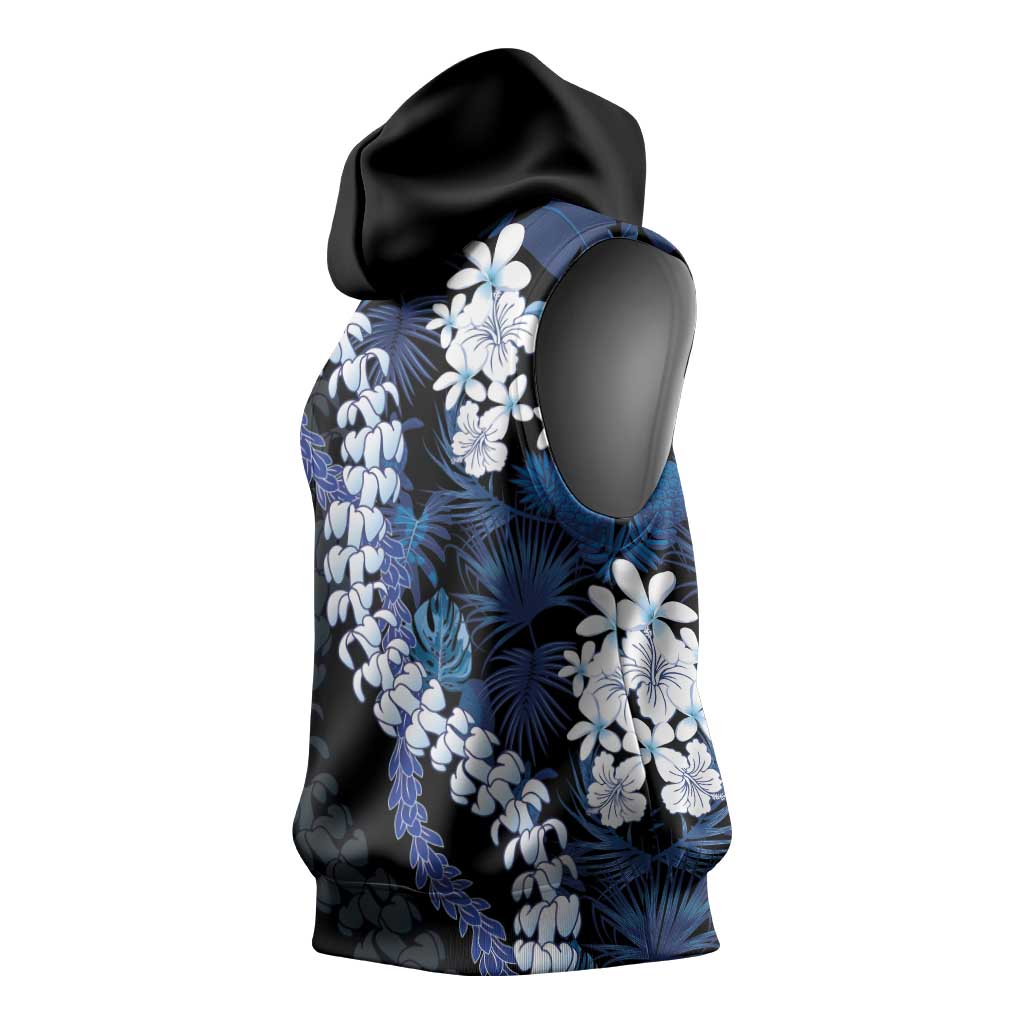 Polu Aloha Hawaii Lei Sleeveless Hoodie Tropical Flowers Elegant Vibe - Polynesian Pride