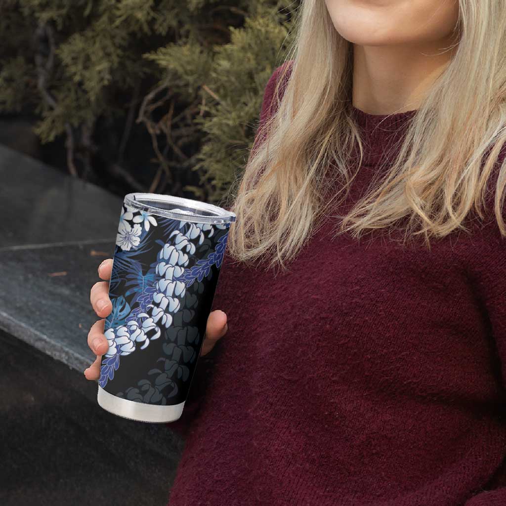 Polu Aloha Hawaii Lei Tumbler Cup Tropical Flowers Elegant Vibe - Polynesian Pride