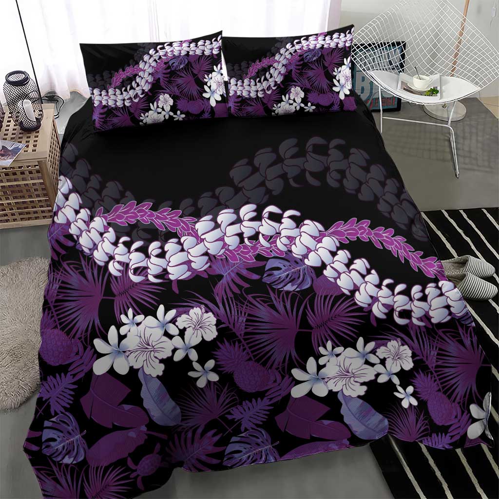 Poni Aloha Hawaii Lei Bedding Set Tropical Flowers Elegant Vibe - Polynesian Pride