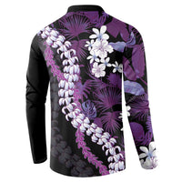 Poni Aloha Hawaii Lei Button Sweatshirt Tropical Flowers Elegant Vibe LT14 - Polynesian Pride