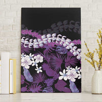 Poni Aloha Hawaii Lei Canvas Wall Art Tropical Flowers Elegant Vibe LT14 Without Frame Purple - Polynesian Pride
