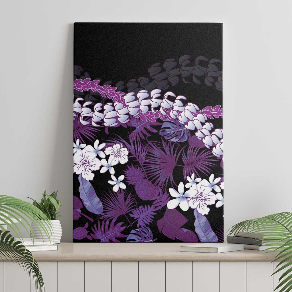 Poni Aloha Hawaii Lei Canvas Wall Art Tropical Flowers Elegant Vibe LT14 - Polynesian Pride
