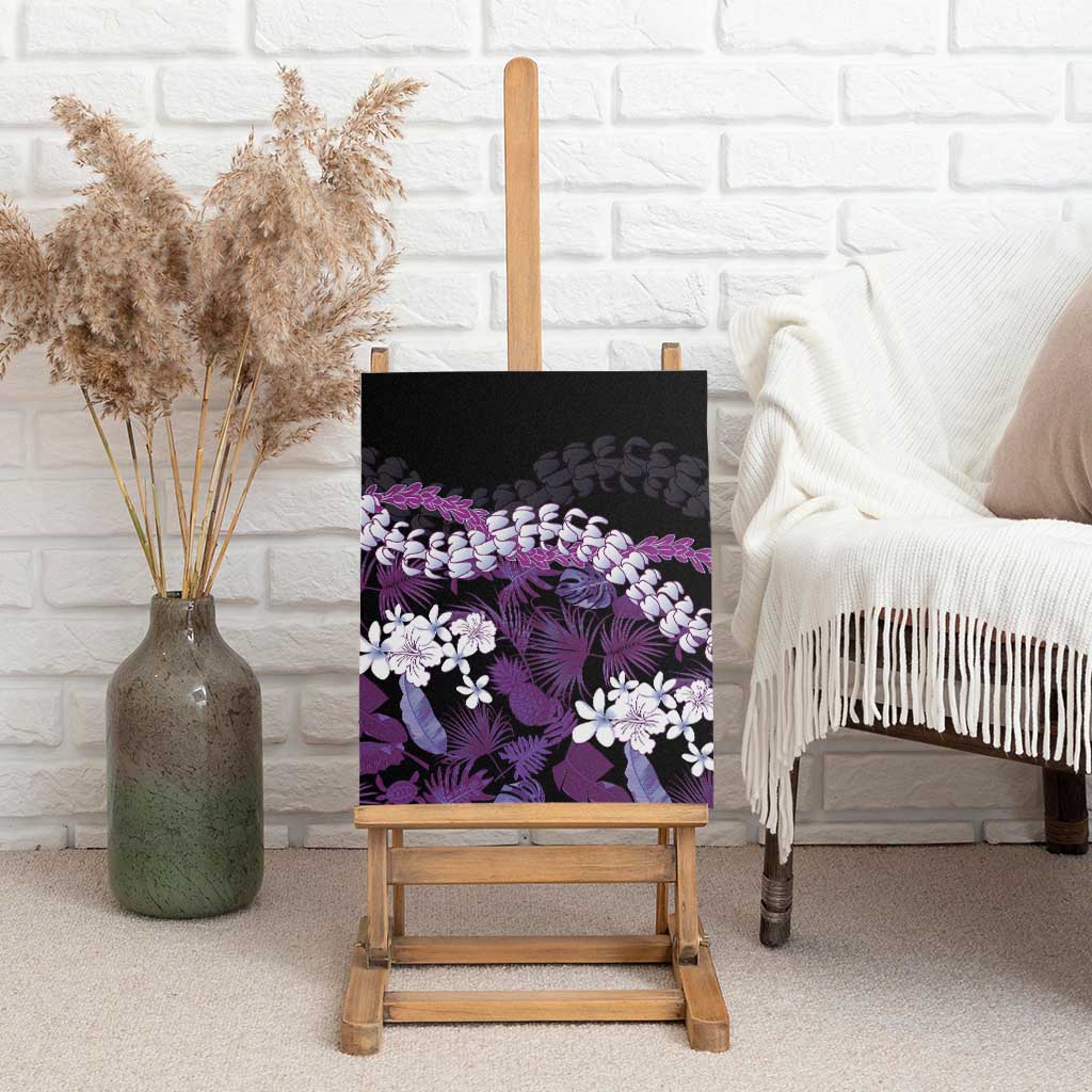 Poni Aloha Hawaii Lei Canvas Wall Art Tropical Flowers Elegant Vibe LT14 - Polynesian Pride