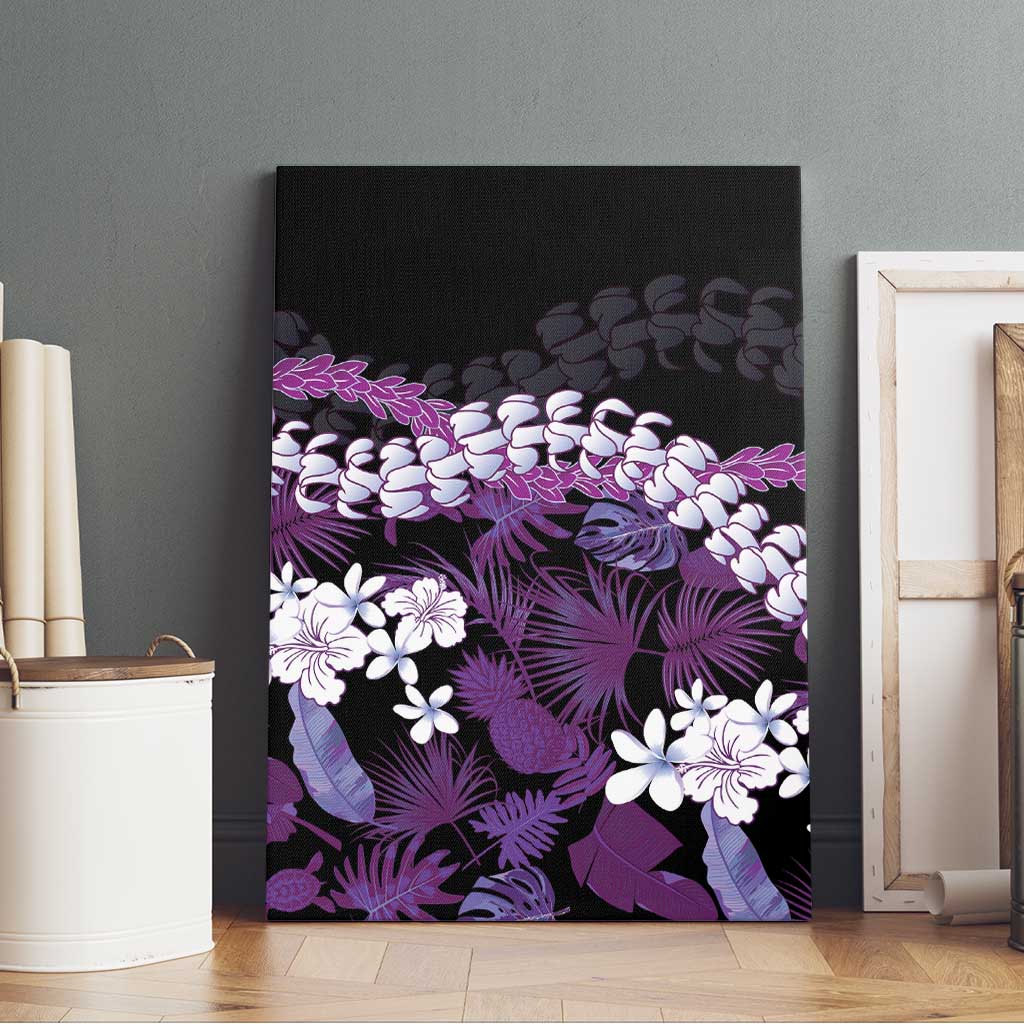 Poni Aloha Hawaii Lei Canvas Wall Art Tropical Flowers Elegant Vibe LT14 - Polynesian Pride