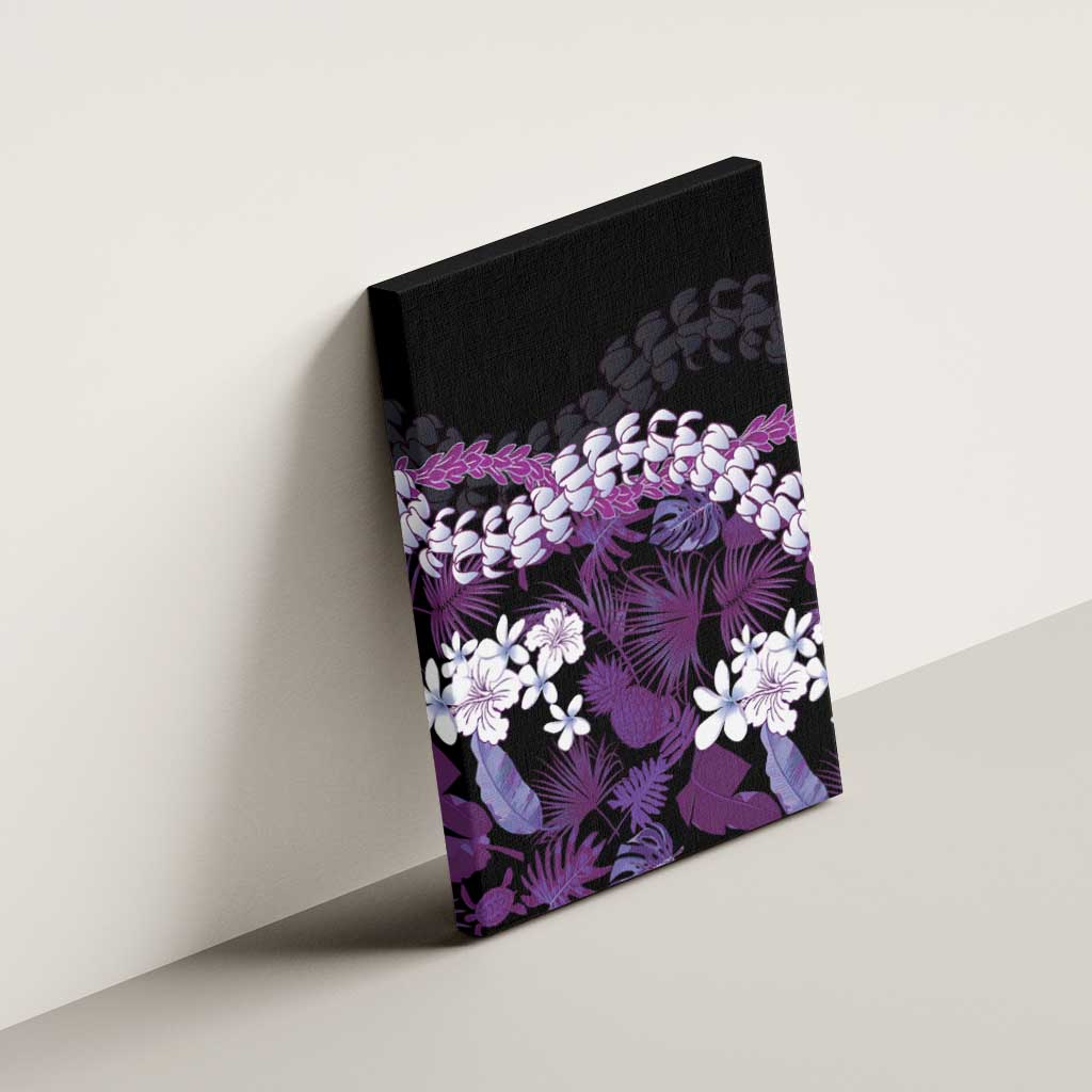 Poni Aloha Hawaii Lei Canvas Wall Art Tropical Flowers Elegant Vibe LT14 - Polynesian Pride