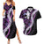 Poni Aloha Hawaii Lei Couples Matching Summer Maxi Dress and Hawaiian Shirt Tropical Flowers Elegant Vibe - Polynesian Pride