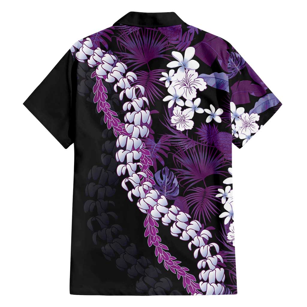 Poni Aloha Hawaii Lei Family Matching Off Shoulder Maxi Dress and Hawaiian Shirt Tropical Flowers Elegant Vibe - Polynesian Pride