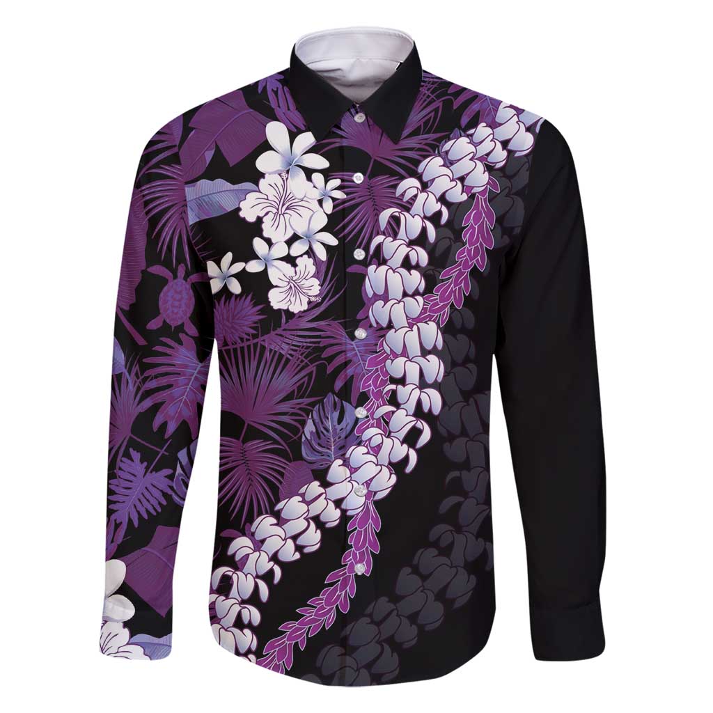 Poni Aloha Hawaii Lei Family Matching Off Shoulder Maxi Dress and Hawaiian Shirt Tropical Flowers Elegant Vibe - Polynesian Pride