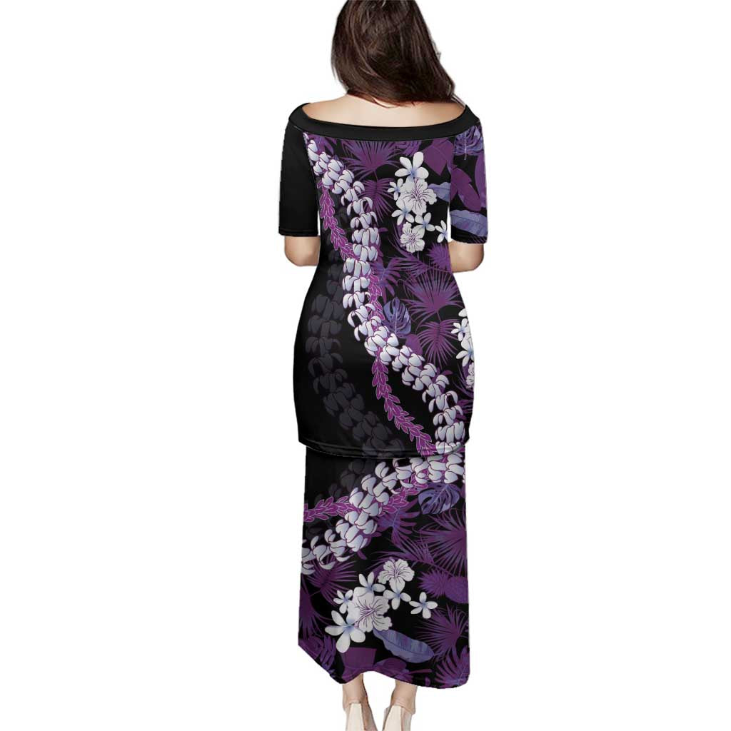 Poni Aloha Hawaii Lei Family Matching Puletasi and Hawaiian Shirt Tropical Flowers Elegant Vibe - Polynesian Pride