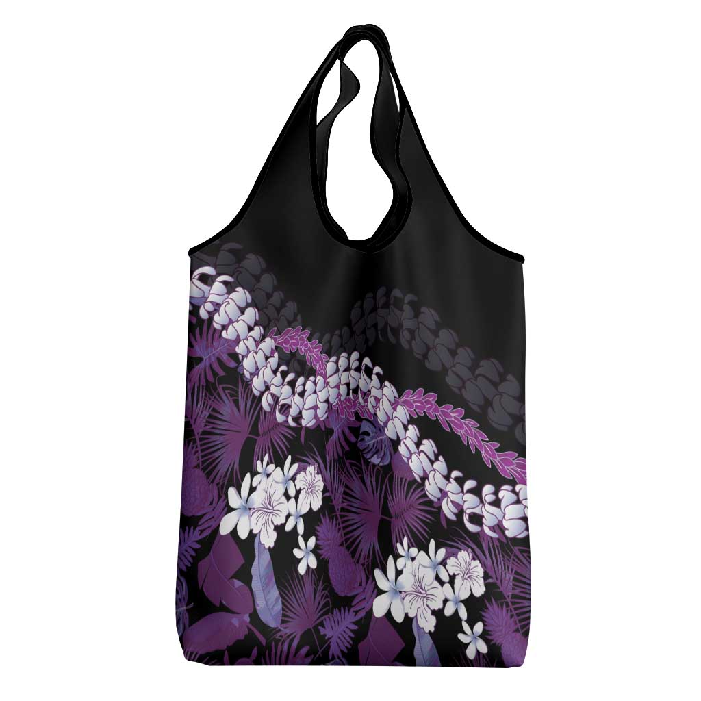 Poni Aloha Hawaii Lei Grocery Bag Tropical Flowers Elegant Vibe LT14 - Polynesian Pride