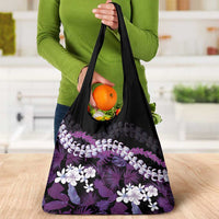 Poni Aloha Hawaii Lei Grocery Bag Tropical Flowers Elegant Vibe LT14 - Polynesian Pride