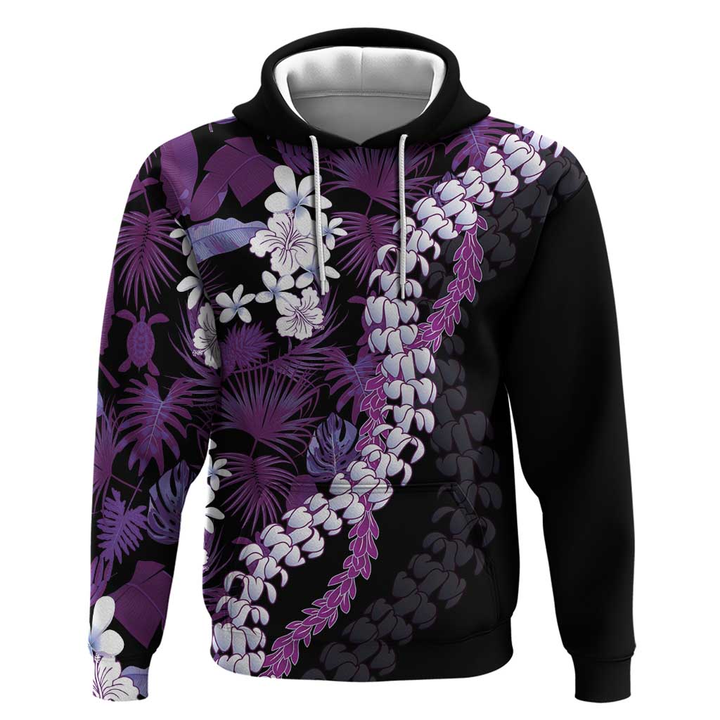 Poni Aloha Hawaii Lei Hoodie Tropical Flowers Elegant Vibe - Polynesian Pride