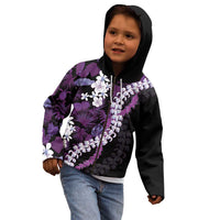 Poni Aloha Hawaii Lei Kid Hoodie Tropical Flowers Elegant Vibe - Polynesian Pride