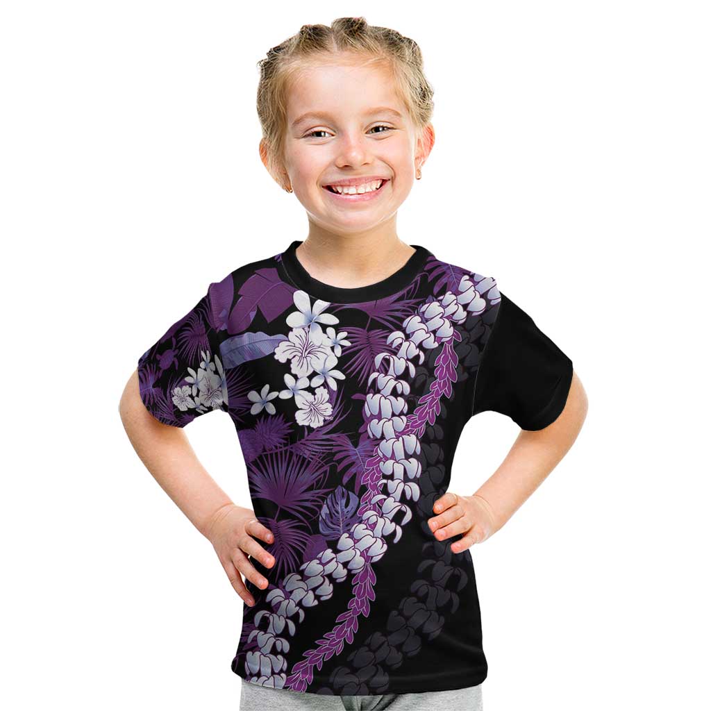 Poni Aloha Hawaii Lei Kid T Shirt Tropical Flowers Elegant Vibe - Polynesian Pride
