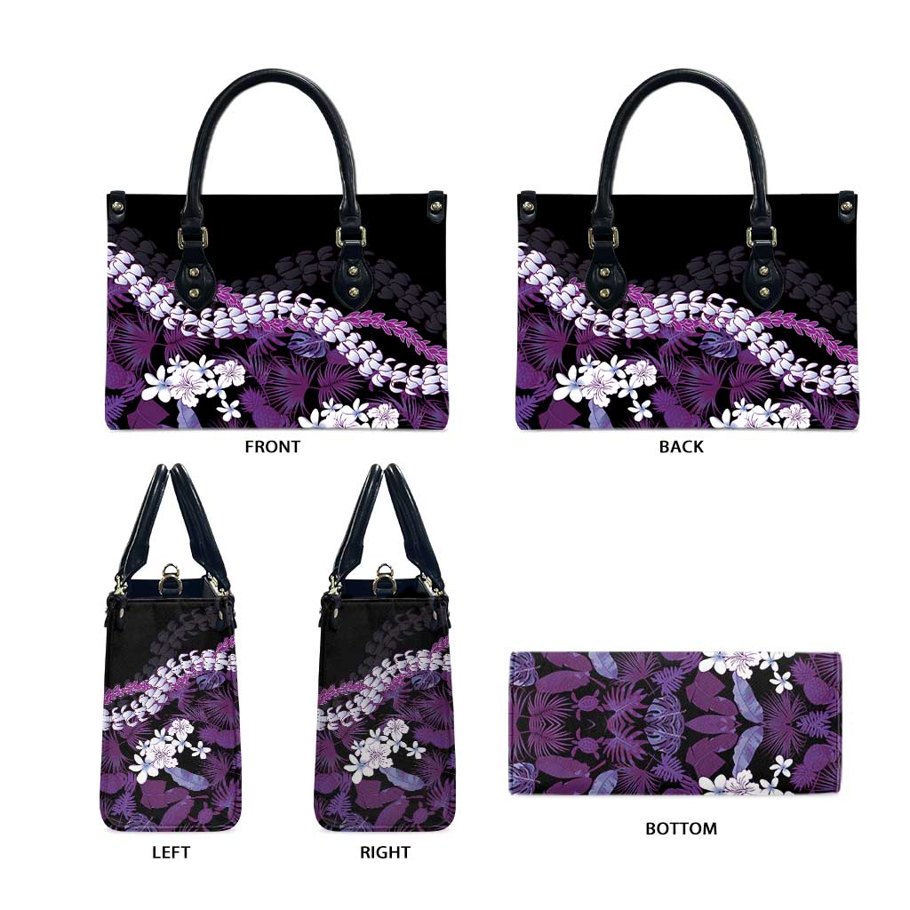 Poni Aloha Hawaii Lei Leather Bag Tropical Flowers Elegant Vibe - Polynesian Pride