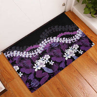 Poni Aloha Hawaii Lei Rubber Doormat Tropical Flowers Elegant Vibe LT14 - Polynesian Pride