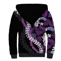 Poni Aloha Hawaii Lei Sherpa Hoodie Tropical Flowers Elegant Vibe LT14 - Polynesian Pride