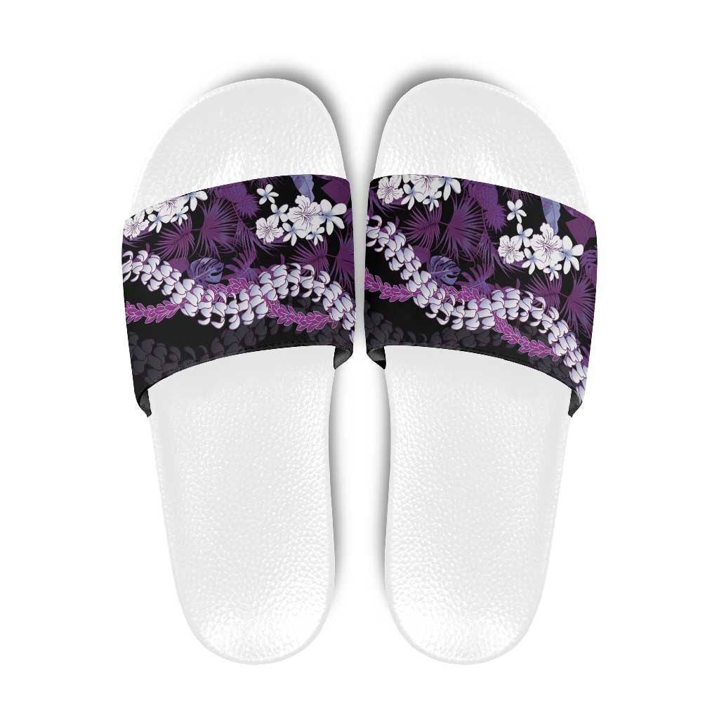 Poni Aloha Hawaii Lei Slide Sandals Tropical Flowers Elegant Vibe - Polynesian Pride