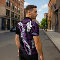 Poni Aloha Hawaii Lei Zipper Polo Shirt Tropical Flowers Elegant Vibe - Polynesian Pride