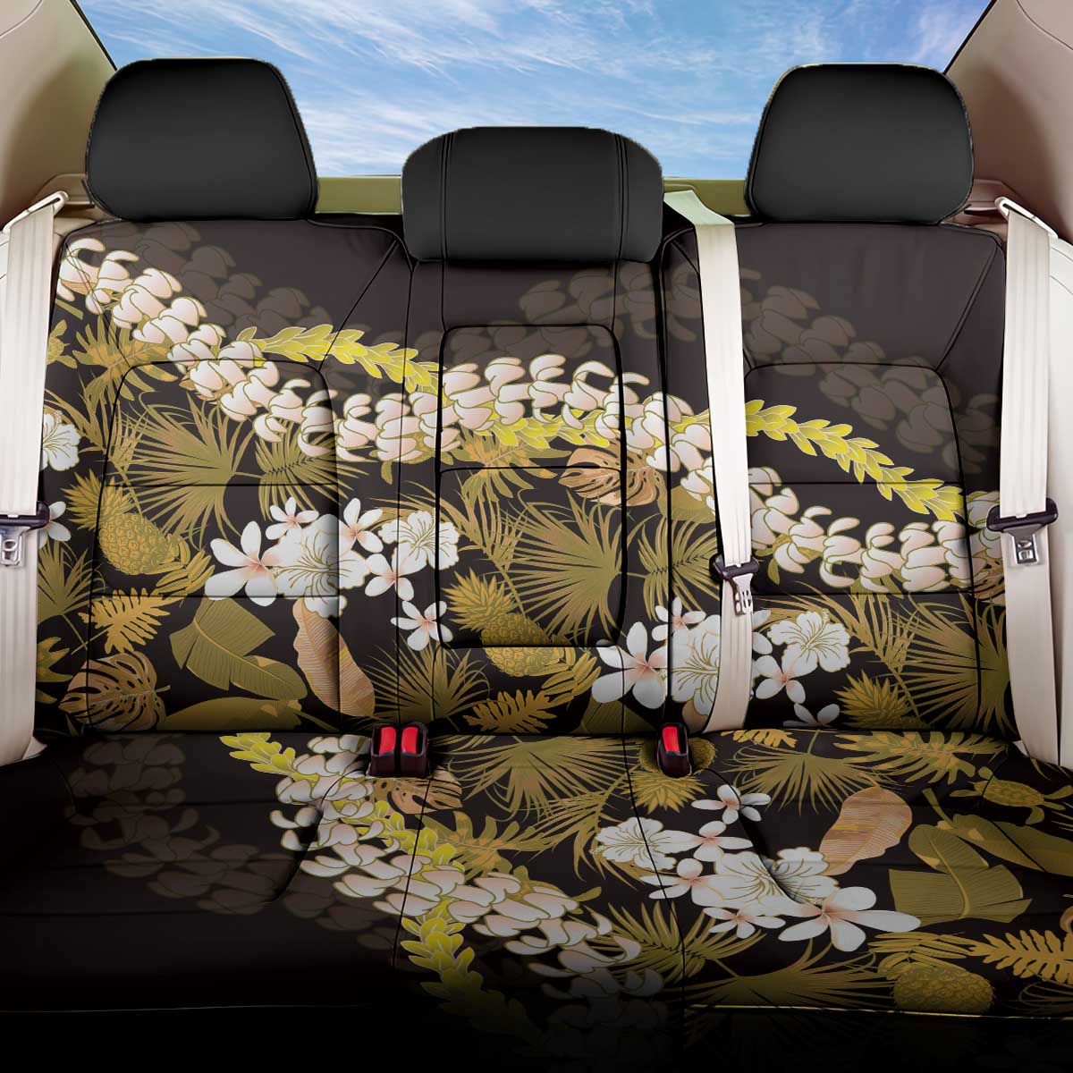 Kula Aloha Hawaii Lei Back Car Seat Cover Tropical Flowers Elegant Vibe - Polynesian Pride