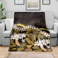 Kula Aloha Hawaii Lei Blanket Tropical Flowers Elegant Vibe - Polynesian Pride