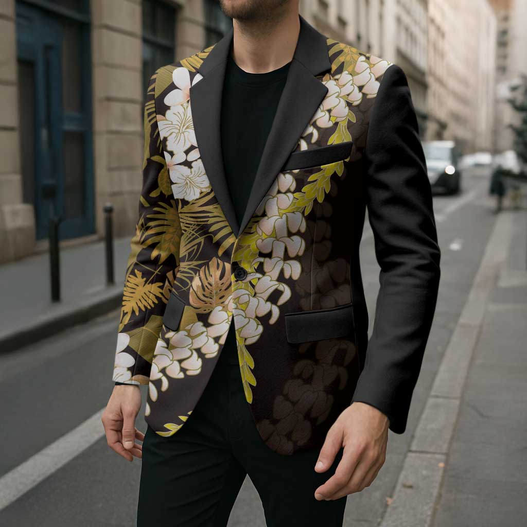 Kula Aloha Hawaii Lei Blazer Tropical Flowers Elegant Vibe - Polynesian Pride