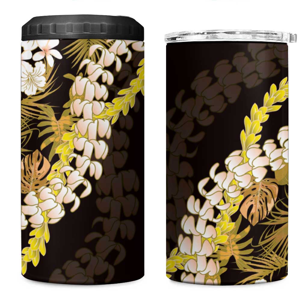Kula Aloha Hawaii Lei 4 in 1 Can Cooler Tumbler Tropical Flowers Elegant Vibe - Polynesian Pride