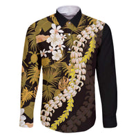 Kula Aloha Hawaii Lei Family Matching Off The Shoulder Long Sleeve Dress and Hawaiian Shirt Tropical Flowers Elegant Vibe - Polynesian Pride