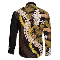 Kula Aloha Hawaii Lei Family Matching Off The Shoulder Long Sleeve Dress and Hawaiian Shirt Tropical Flowers Elegant Vibe - Polynesian Pride