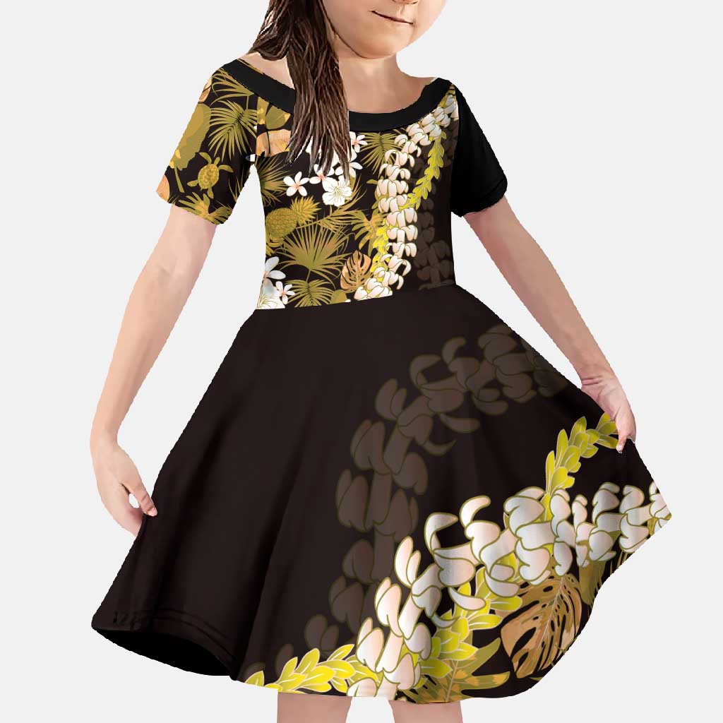Kula Aloha Hawaii Lei Family Matching Summer Maxi Dress and Hawaiian Shirt Tropical Flowers Elegant Vibe - Polynesian Pride