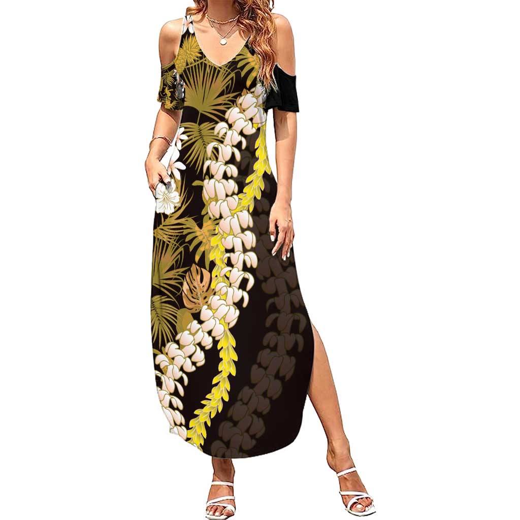 Kula Aloha Hawaii Lei Family Matching Summer Maxi Dress and Hawaiian Shirt Tropical Flowers Elegant Vibe - Polynesian Pride