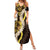 Kula Aloha Hawaii Lei Family Matching Summer Maxi Dress and Hawaiian Shirt Tropical Flowers Elegant Vibe - Polynesian Pride