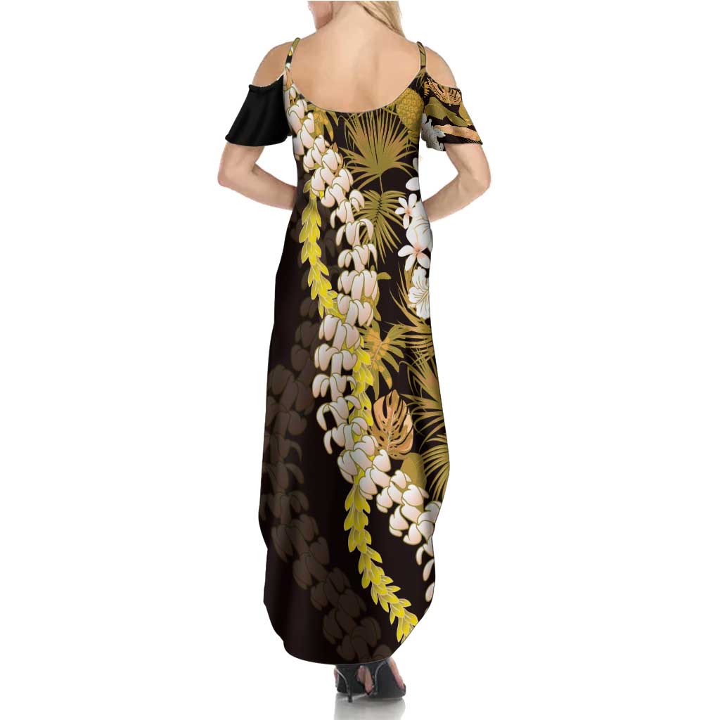 Kula Aloha Hawaii Lei Family Matching Summer Maxi Dress and Hawaiian Shirt Tropical Flowers Elegant Vibe - Polynesian Pride
