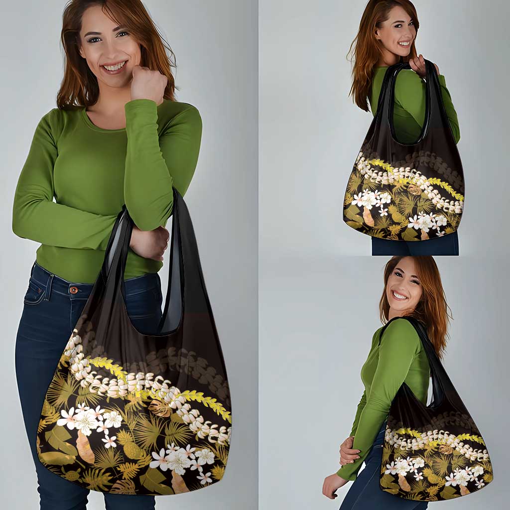 Kula Aloha Hawaii Lei Grocery Bag Tropical Flowers Elegant Vibe LT14 - Polynesian Pride
