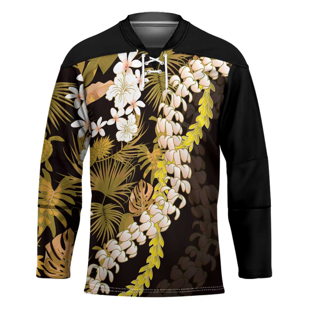 Kula Aloha Hawaii Lei Hockey Jersey Tropical Flowers Elegant Vibe - Polynesian Pride