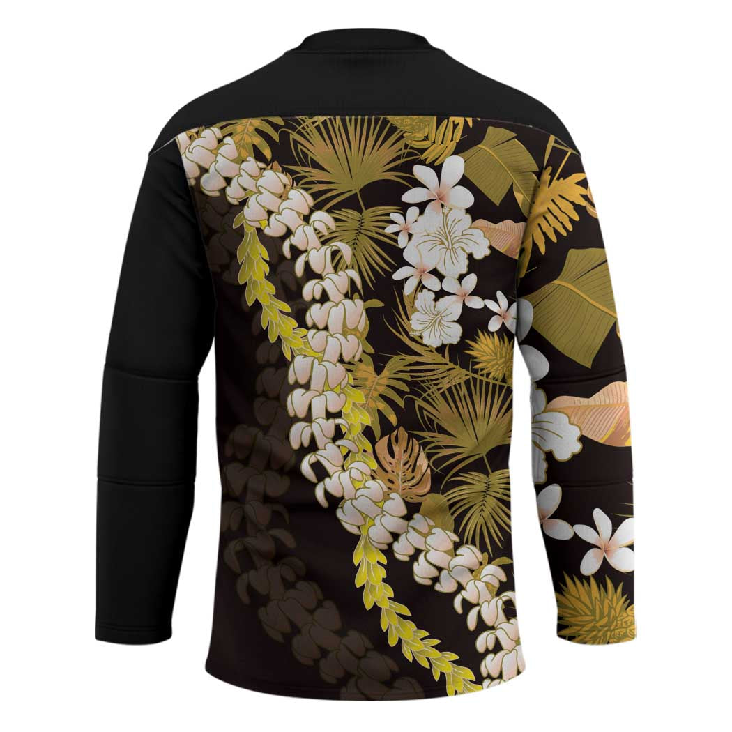 Kula Aloha Hawaii Lei Hockey Jersey Tropical Flowers Elegant Vibe - Polynesian Pride