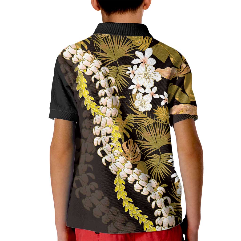 Kula Aloha Hawaii Lei Kid Polo Shirt Tropical Flowers Elegant Vibe - Polynesian Pride