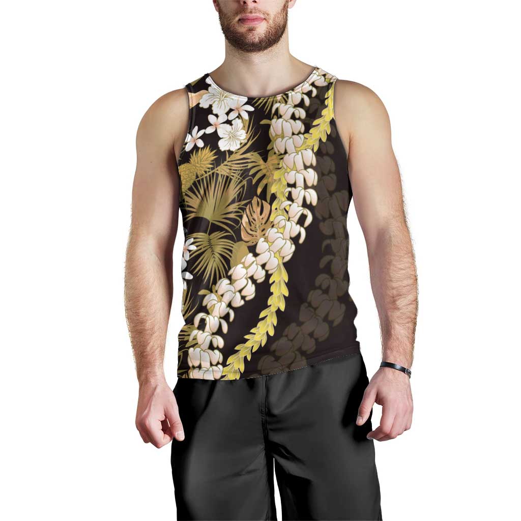 Kula Aloha Hawaii Lei Men Tank Top Tropical Flowers Elegant Vibe LT14 - Polynesian Pride