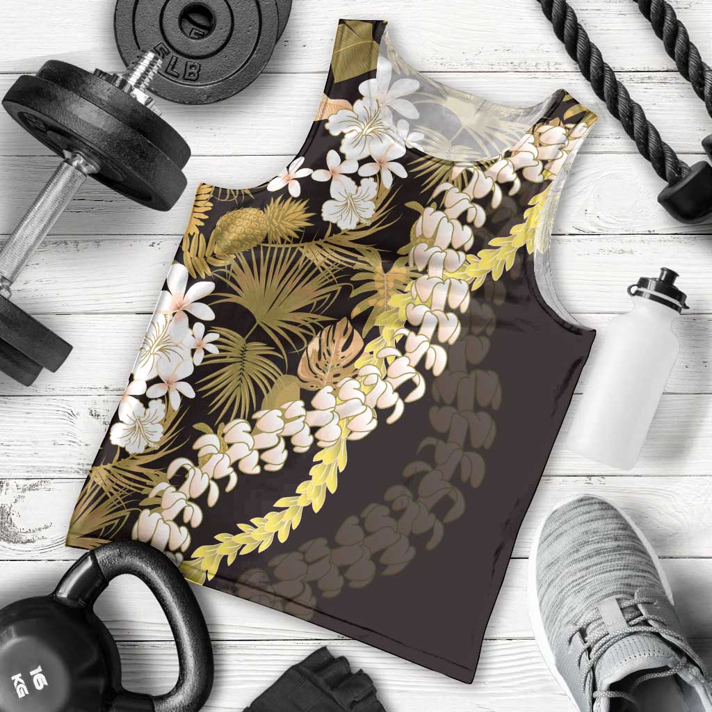 Kula Aloha Hawaii Lei Men Tank Top Tropical Flowers Elegant Vibe LT14 - Polynesian Pride