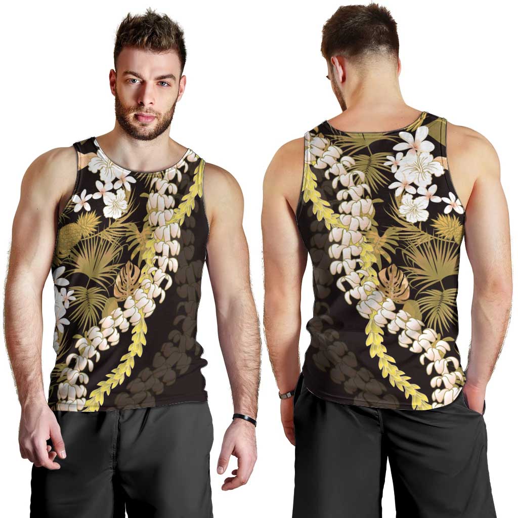 Kula Aloha Hawaii Lei Men Tank Top Tropical Flowers Elegant Vibe LT14 - Polynesian Pride
