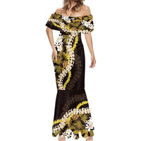 Kula Aloha Hawaii Lei Mermaid Dress Tropical Flowers Elegant Vibe - Polynesian Pride