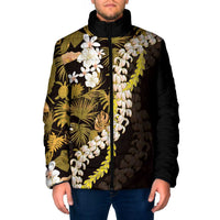 Kula Aloha Hawaii Lei Padded Jacket Tropical Flowers Elegant Vibe - Polynesian Pride